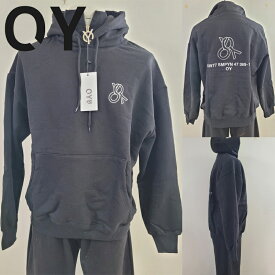 HE&SHE OY 【オーワイ】 韓国ブランド 韓国ファッション [送料無料] 20FW ZIPPER POLA HOODIE リボンジッパーポロパーカー フーディ フード ビックシルエット オーバーサイズ オーバーフィット ユニセックス ストリート カジュアル 大人気 ZIPPER POLA HOODIE