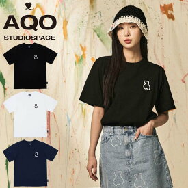 AQO STUDIO SPACE アコスタジオスペース HE&SHE [送料無料] 22SS AQO BEAR STANDARD T-SHIRTS アコベアスタンダード半袖Tシャツ カットソー ユニセックス ストリート カジュアル シンプル