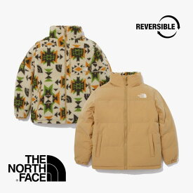 HE&SHE [送料無料]【ノースフェイス正規品】THE NORTH FACE 韓国 K'S BLOOM ON BALL JACKET P NJ3NN51 リバーシブルジャケット キッズ 子供服 子供アウター 子供ダウンジャケット 防寒ジャケットジップアップ スタンドカラー フリーズジャケット ショート丈 2wayジャケット