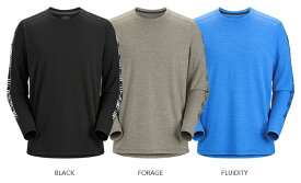 HE&SHE [送料無料] ARC'TERYX アークテリクス CORMAC LOGO CREW NECK SHIRT LS コマックロゴクルーネック長袖Tシャツ メンズ 男性 男子 裏起毛 プルオーバー Tシャツ カットソー アクティビティ 運動 山登り 汎用 保温 伸縮性 吸湿 ATMFMX5688