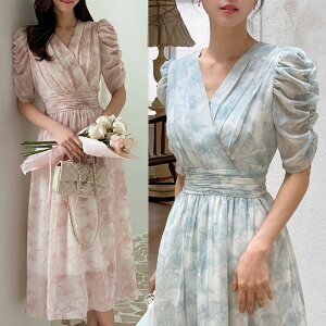 HE&SHE [��������] I AM MARI �A�C�A���}���[ RANIPI CHIFFON SHIRRING LAP ONE-PIECE ���j�s�V�t�H���V���[�����O���b�v�����s�[�X ���f�B�[�X ���� ���q ���炵���A�b�v ���������s�[�X �����O�����s�[�X V