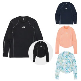 HE&SHE [送料無料] ノースフェイス THE NORTH FACE KOREA 24SS オーシャンウェーブ長袖モックネック OCEAN WAVE L/S MOCK NECK レディース ストリート スポーティ カジュアル ウォータースポーツ 水遊び 韓国 NJ5JQ18