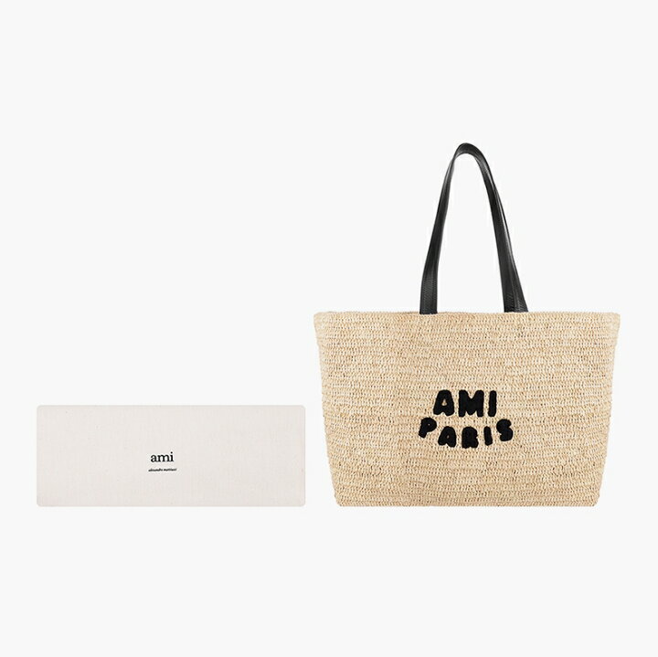 楽天市場】AMI PARIS アミパリス ニットパッチトートバッグ KNIT PATCH 
