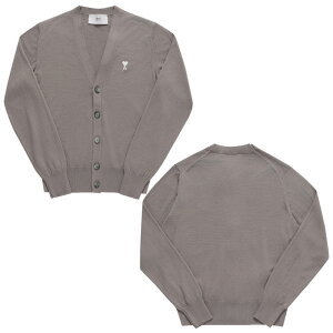 AMI PARIS �A�~�p���X �X���[���n�[�g���S�J�[�f�B�K�� SMALL HEART LOGO CARDIGAN ���j�Z�b�N�X �����Y ���f�B�[�X �j�����p �J�W���A�� �N���V�b�N �v���[���g HE&SHE [��������] HKC121 KN0025 0952