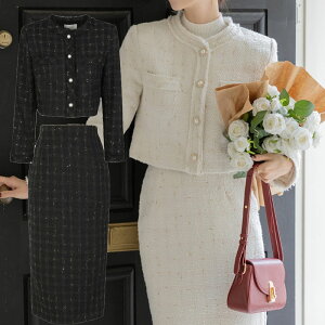 SUITROOM �X�[�c���[�� Angela Pearl Tweed Set-up 2�F �A���W�F���p�[���c�C�[�h�Z�b�g�A�b�v ���f�B�[�X ���� ���q ���炵���A�b�v ���� �t�F�~�j�� ���u���[ �f�C���[ �W���P�b�g�Z�b�g �p�[�e�B�[