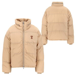 AMI PARIS �A�~�p���X �����Y�n�[�g���S���U�[�p�b�`�_�E���W���P�b�g M'S HEART LOGO LEATHER PATCH DOWN JACKET �����Y �j�� �j�q �J�W���A�� �N���V�b�N �v���[���g HE&SHE [��������] HJK403 PA0009 255