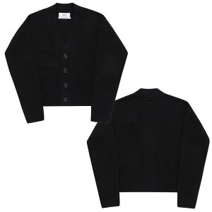 AMI PARIS A~pX gin[gSVlbNNbvJ[fBK TONAL HEART LOGO V-NECK CROP CARDIGAN jZbNX Y fB[X jp JWA NVbN v[g HE&SHE []