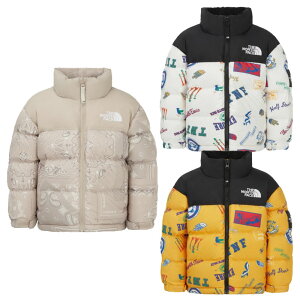 ノースフェイス THE NORTH FACE KOREA 【正規品】 25FW キッズプリントヌプシジャケット K'S PRINT NUPTSE JACKET (RDS) 男の子 女の子 子供 キッズ カジュアル ノースフェースキッズ ダックダウン ダウンジ