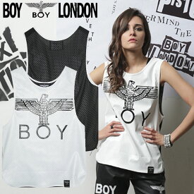 HE&SHE [送料無料] 【ボーイロンドン】 BOYLONDON KOREA ビックシルエット オーバーサイズ オーバーフィット レディース ストリート ファンキー メッシュ ノースリーブTシャツ B52TS44F80