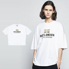 HE&SHE [送料無料] 【ボーイロンドン】 BOYLONDON KOREA ビックシルエット オーバーサイズ オーバーフィット ユニセックス ストリート ファンキー 半袖Tシャツ B02TS1422U80