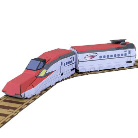 hacomo ハコモ ダンボール工作キット ハッピーレール E6系こまち ペーパークラフト 新幹線 のりもの 小学生 図工 知育 おもちゃ 模型 夏休み 自由研究 誕生日 プレゼント 知育玩具 おうち時間