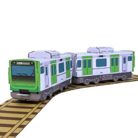 hacomo ハコモ ダンボール工作キット ハッピーレール 山手線E235系 ペーパークラフト 電車 のりもの 小学生 図工 知育 おもちゃ 模型 夏休み 自由研究 誕生日 プレゼント 知育玩具 おうち時間