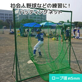 バッティングネット 集球ネット [幅200cm×高さ200cm] [440T(400D)/180本/37.5mm目] 防球 集球 ティーバッティング ネット 網 無結節 角目 ポリエチレン 高強度 防球ネット スポーツ防球ネット ピッチング 硬式野球 大学野球 社会人野球 プロ野球 野球