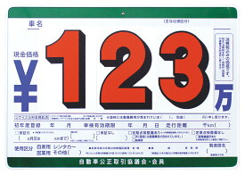 P21プライスセット　緑　ボード3枚　数字10枚（0〜9各1枚）付き　Sカン式　スチール製　プライスボード　プライス数字　販促用品　販促推進