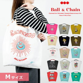 【インスタライブ紹介アイテム】【送料無料】 【即納】 Ball＆Chain ボールアンドチェーン 正規品 ショッピングバッグ Mサイズ Collaboration Model 太陽 バッグ エコバッグ トートバッグ ショルダー 軽量 刺繍 bcbgblue-cm1 hideaki mihara