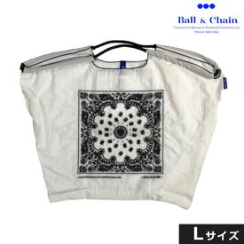 【送料無料】【即納】 Ball＆Chain ボールアンドチェーン 正規品 BANDANA Lサイズ バンダナバッグ ショッピングバッグ エコバッグ トートバッグ ショルダー 刺繍 ギフト 301108 Ball and Chain ball&chain san hideaki mihara