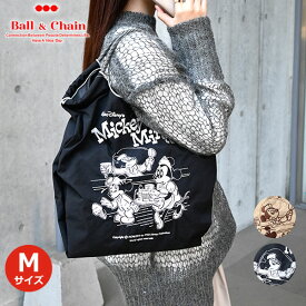 【送料無料】【即納】 Ball＆Chain ボールアンドチェーン 正規品 Mickey&Minnie Mサイズ バッグ エコバッグ トートバッグ 刺繍 ギフト ミッキー ミニー hideaki mihara 324004