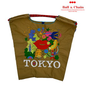 【送料無料】【即納】 Ball＆Chain ボールアンドチェーン 正規品 KISS TOKYO.2 Mサイズ バッグ エコバッグ トートバッグ 刺繍 ギフト hideaki mihara 318102