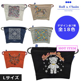 【送料無料】【即納】 Ball＆Chain ボールアンドチェーン 正規品 FIRST STAR　Lサイズ ファスナー付きポーチ 小物 刺繍 ギフト 301400