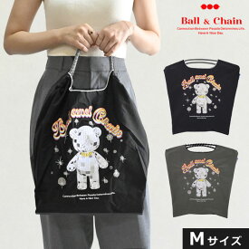 【送料無料】【即納】 Ball＆Chain ボールアンドチェーン 正規品 MIRROR BALLE BEAR Mサイズ バッグ エコバッグ トートバッグ 刺繍 ギフト A4 301065