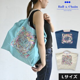 【送料無料】【即納】 Ball＆Chain ボールアンドチェーン 正規品 FEATHER Lサイズ バッグ エコバッグ トートバッグ 刺繍 ギフト A4 301164
