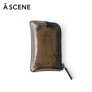 �y���[�z�y�|�P�b�g�̂݁z �G�[�V�[�� A SCENE PVC croco pocket�i�t���ւ��p�|�P�b�g�j �N���R�|�P�b�g iPhone17 16 15pro ajew �G�W���[ as06-023
