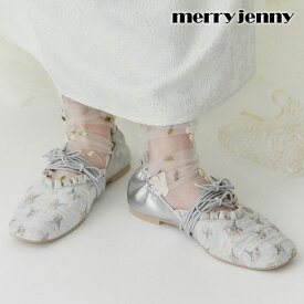 メリージェニー merry jenny 靴 ribbon floral バレエシューズ 5月下旬～6月中旬予約 シューズ バレエ 282431803201