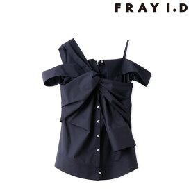 【即納】 フレイアイディー FRAY I.D トップス 24春夏 ノットデザインシャツブラウス ミドル丈 ノースリーブ キャミソール fwfb242213