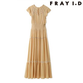 【期間限定 SALE10%OFF】 【即納】 フレイアイディー FRAY I.D ワンピース 24春夏 ウエストシャーリングレースコンビワンピース ドレス ロング丈 ノースリーブ 結婚式 fwfo242052