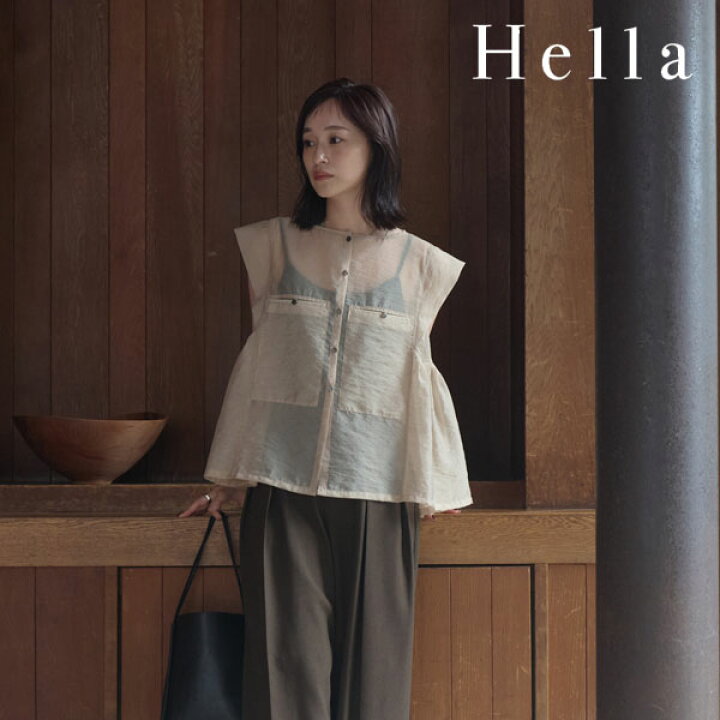 楽天市場】【即納】 ヘラ Hella トップス 24春夏 CHAMBRAY ORGANDY BL 
