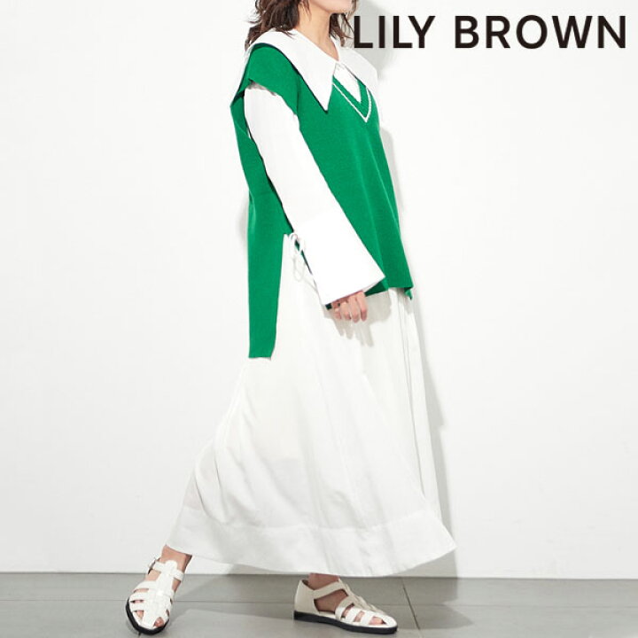楽天市場 リリーブラウン Lily Brown 22春夏 2月下旬 3月中旬予約 ビッグカラーワンピース レディース ワンピース ドレス ロング丈 フレア 長袖 花柄 ドット 襟 ヴィンテージ ジャガード ハイウエスト ガーリー フェミニン お出掛け Lwfo 結婚式 She Her