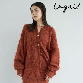 クーポンで10%OFF 【SPRING SALE50%OFF】 【即納】 アングリッド ungrid 23winter フェザーヤーンニットカーデ トップス カーディガン 長袖 ミドル丈 112362817201 23秋冬