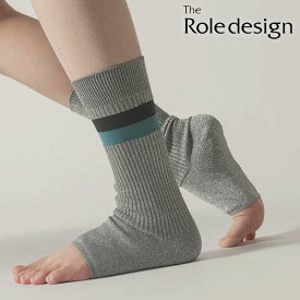 【即納】 The Role design ザロールデザイン HEEL RIB LINE LEGGING WOMEN ソックス 靴下 PIGGY SOCKS ピギーソックス 足袋 たび パイル トレンカ ラメ ボーダー 231235 ギフト