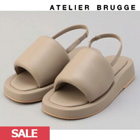 【SUMMER SALE50%OFF】【即納】 アトリエブルージュ Atelier Brugge 2023summer バルキーバックストラップサンダル 靴 シューズ 23ism-30 ギフト