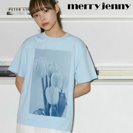 【即納】 メリージェニー merry jenny トップス 24春夏 square tulip tee 半袖 Tシャツ ミドル丈 282422703501