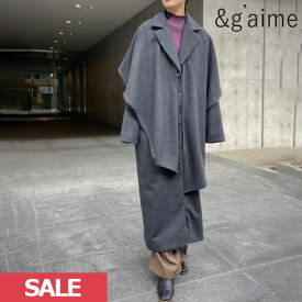 【SALE50%OFF】 【即納】 &g'aime アンジェム Stole coat アウター コート ロング丈 長袖 988-61706