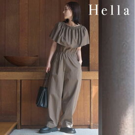 【期間限定 SALE10%OFF】 【即納】 ヘラ Hella ワンピース 24春夏 OFFSHOULDER COTTON COMBINAISON 半袖 ロング丈 オケージョン ドレス h241-02