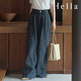 【即納】 ヘラ Hella ボトムス 24春夏 PATCHWORK DENIM デニム ロング丈 h241-09