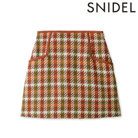 クーポンで10%OFF 【SPRING SALE50%OFF】 【即納】 スナイデル SNIDEL ボトムス 23winter ロービングチェックスカショーパン ミニ丈 ハイウエスト スカート パンツ swfp235152 23秋冬