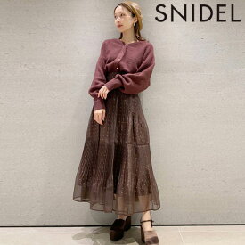 【SPRING SALE50%OFF】 【即納】 スナイデル SNIDEL プリーツシフォンレイヤードプリントスカート ボトムス スカート ロング丈 swfs224184