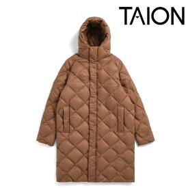 【SALE20%OFF】【即納】 TAION タイオン アウター シティフードロングダウンジャケット 長袖 コート ミドル丈 収納 ユニセックス 106coci