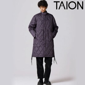 【SALE20%OFF】【即納】 TAION タイオン アウター ミリタリーフライフロントダウンコート 長袖 ダウン コート ミドル丈 w113ml-1long