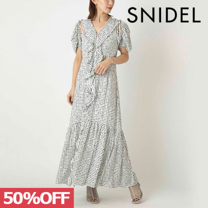 楽天市場 即納 スナイデル Snidel 22spring フリルオーバーワンピース レディース ワンピース ドレス ロング丈 半袖 花柄 フレア フリル ガーリー お出掛け 綺麗め 青 バルーンスリーブ ギャザー シフォン 淡色 プリーツ Swfo 結婚式 She Her シーハー