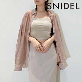 【SPRING SALE50%OFF】 【即納】 スナイデル SNIDEL 23winter シアーオーバーシャツ ミドル丈 長袖 オーガンジー オーバーサイズ swfb234277 23秋冬