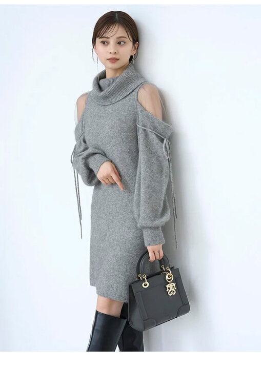 楽天市場】【即納】 スナイデル SNIDEL ワンピース 24秋冬 シースルー 