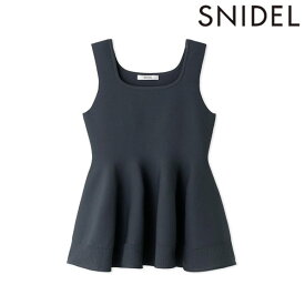 【期間限定 SALE10%OFF】 【即納】 スナイデル SNIDEL トップス 24春夏 ペプラムニットプルオーバー ノースリーブ プルオーバー 無地 タイト swnt242106