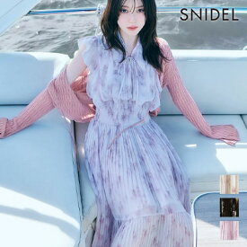【10％OFFクーポン対象】【即納】スナイデル SNIDEL ワンピース 26春夏 Sustainableフリルプリーツワンピース ノースリーブ ロング丈 フレア swfo262045