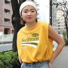 アングリッド ungrid トップス 24春夏 ヴィンテージロゴノースリトップス 6月中旬～7月上旬予約 Tシャツ ノースリーブ プルオーバー ロゴTシャツ 112432788601