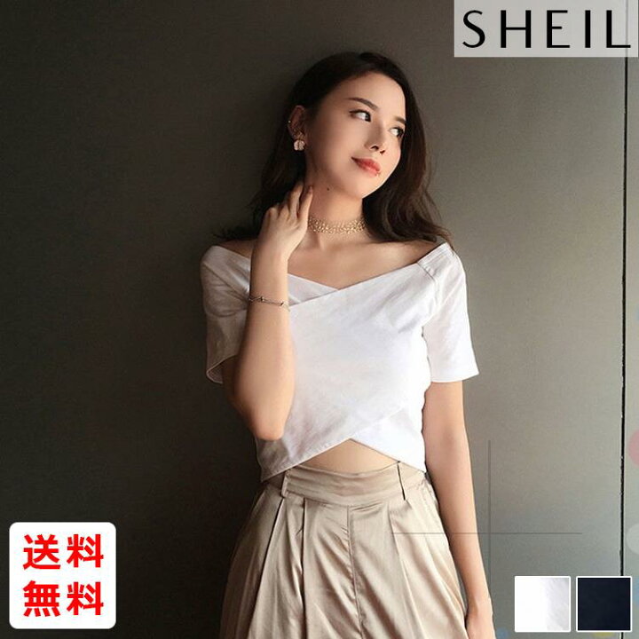 楽天市場 2点で10 Offクーポン 3点選べる 4999円福袋 22 Vネック へそ出し トップス レディース 無地 肩だし ショート丈 人気 トレンド トップス セクシー Tシャツ カジュアル スポーツ カットソー Vネック オフショルダー 春夏 韓国ファッション 韓国