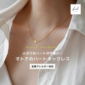 【卒園・入園 SALE！15%OFFクーポン】 ネックレス レディース チェーン つけっぱなし 金属アレルギー ハート 華奢 レディース チェーンネックレス 大ぶり アジャスター サージカルステンレス 可愛い 人気 トレンド ギフト プレゼント 彼女 高見え トレンド